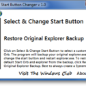 Интерфейс Windows 7 Start Button Changer