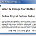 Интерфейс Windows 7 Start Button Changer